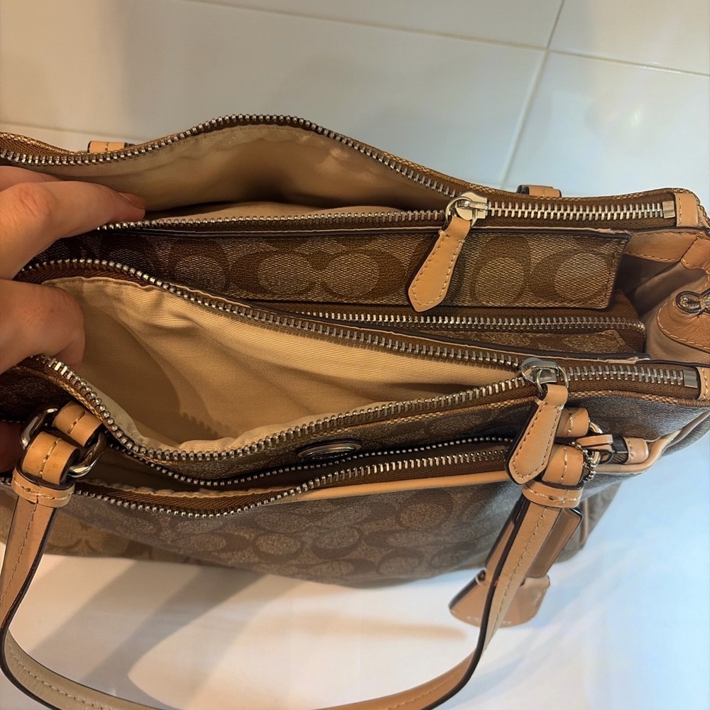 Coach Peyton Signature Jordan Double Zip Carryall F32838 - Picture 9 of 11
